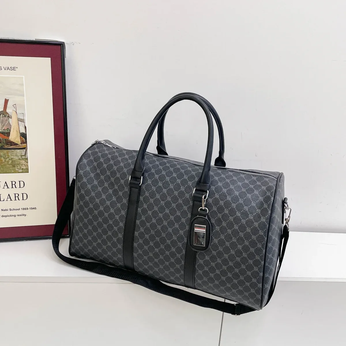 sac de voyage vintage à motifs, grande capacité, résistant à l'usure, sac de sport à bandoulière pour les voyages courts