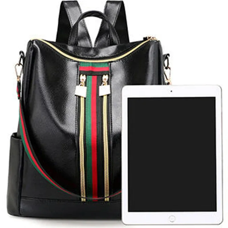 sac à dos multi-voies chic pour les voyages quotidiens, élégant, rayé, léger, polyvalent, spacieux, décontracté, fonctionnel, à la mode