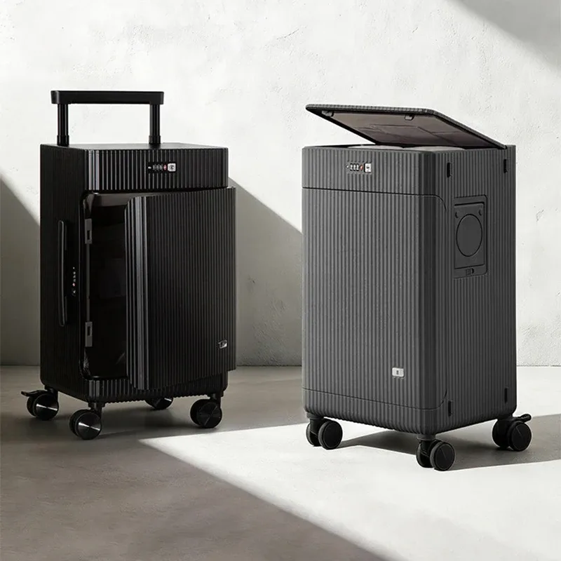 nouvelle valise à ouverture latérale, modèle ouvert, portable, pour voyages d'affaires, avec poignée large, 20