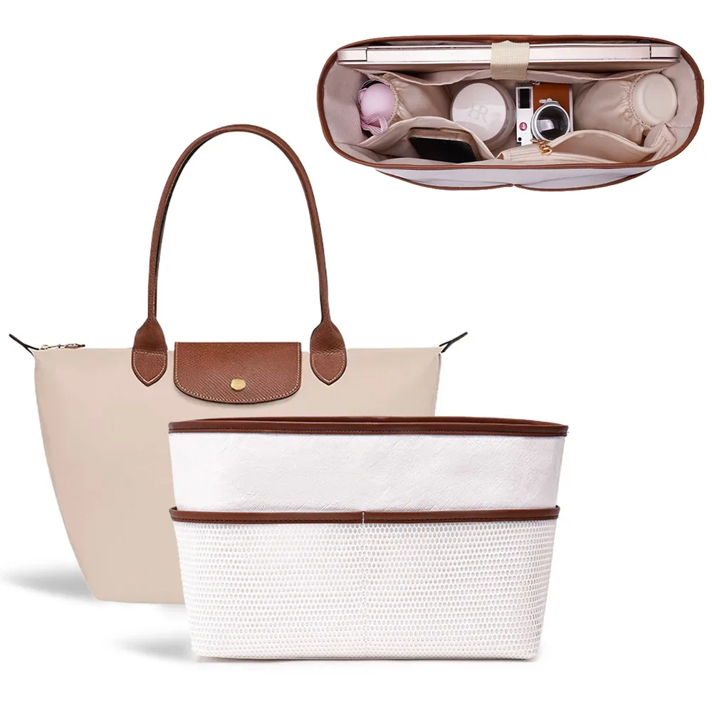 Organisateur de sac pour sac fourre-tout Longchamp, pour ranger un ordinateur portable de 11 à 14 pouces, une bouteille d'eau, facile à retrouver, support de sac durable, accessoires pour sac