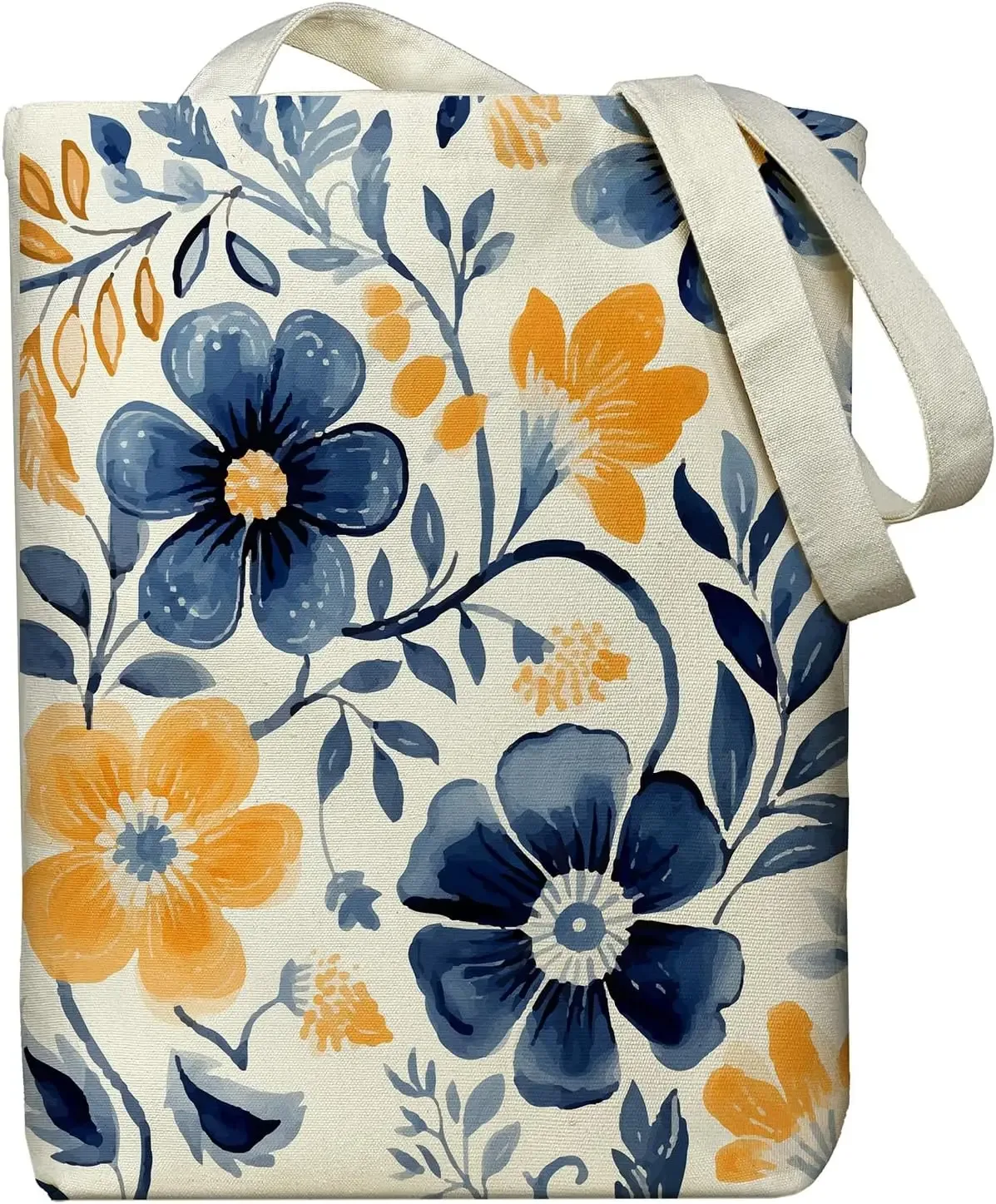 Sac fourre-tout en toile pour femmes, sac fourre-tout avec poche intérieure zippée, sac en toile zippé pour le shopping, le travail, les courses, la mode au quotidien