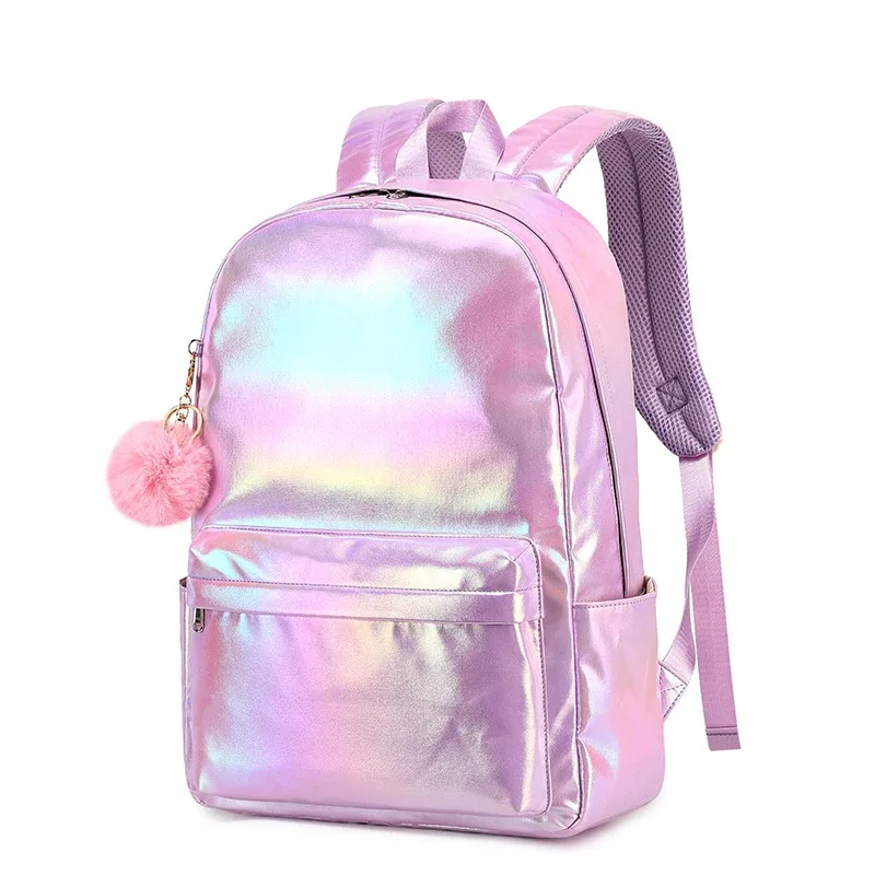 sac d'école étanche pour enfant et adolescente, interrupteur sac à dos avec déjeuner et trousse à crayons, ensemble de 3 pièces