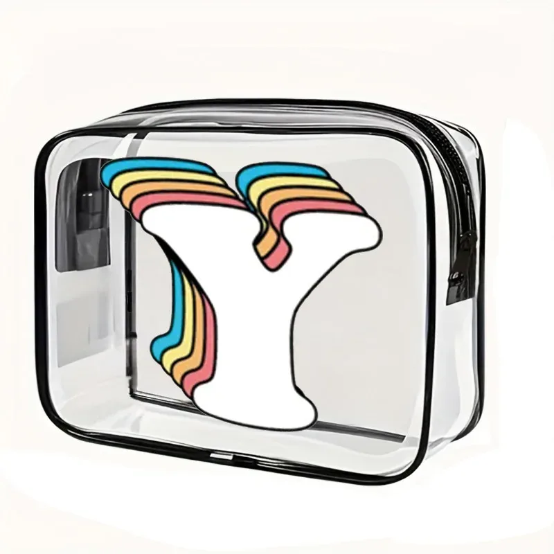 bouquet a-z sac de rangement de voyage sacs à cosmétiques étuis transparents imperméables en pvc sac de lavage en plastique à fermeture éclair de grande capacité portable
