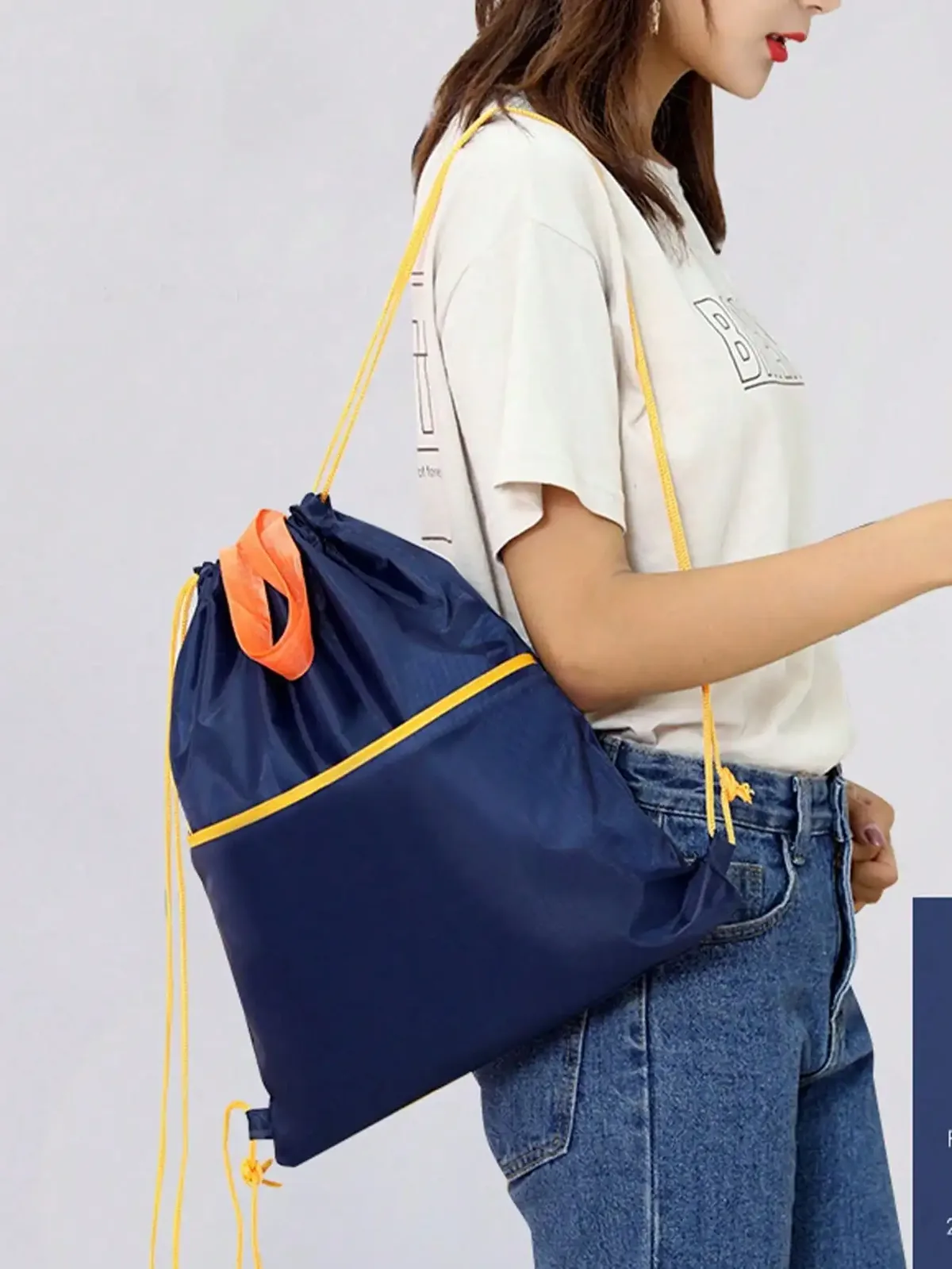 sac à dos à cordon de serrage tendance, sac de rangement pour vêtements de voyage pour hommes et femmes, adapté à un usage quotidien
