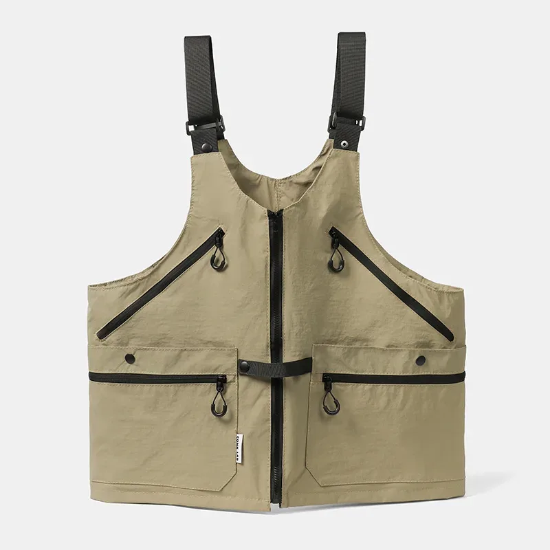 sac à dos tactique multifonctionnel pour la randonnée et le camping en plein air, style techwear, sac gilet variable homme/femme, sac à bandoulière unique