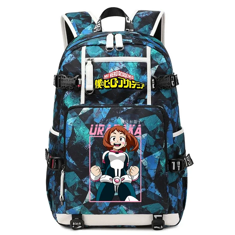 sac à dos d'école imprimé my hero academia, grande capacité, sac à dos décontracté pour garçons et filles, sac à livres de voyage pour enfants