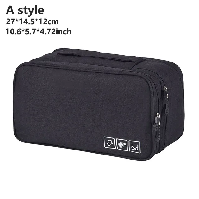 sac de rangement portable multi-couches pour lingerie de voyage pour femmes, organiseur de sous-vêtements, pochette étanche compartimentée pour chaussettes et soutiens-gorge, étui de voyage