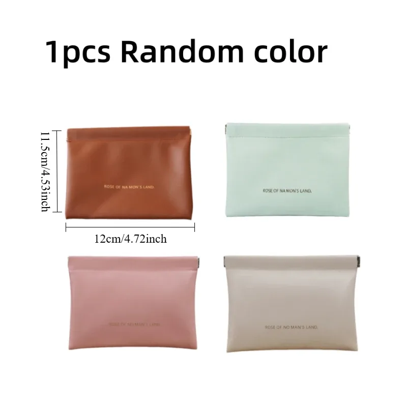mini sac de rangement pour shrapnel, 1 pièce, fermeture automatique, sac de rangement, porte-monnaie, sac à cosmétiques, sac de voyage portable, cadeau pour fille