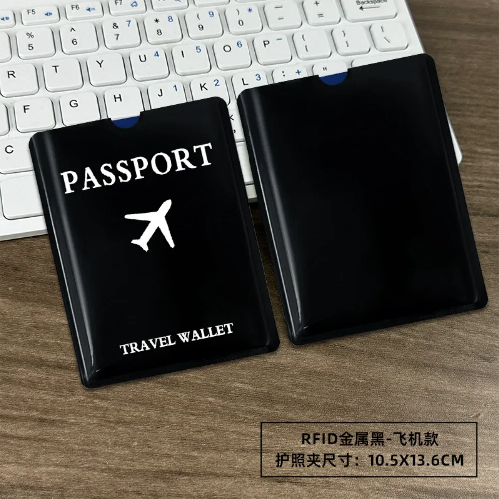 couverture de passeport rfid, housse de protection, sac de passeport en aluminium pour portefeuille de voyage aéroport, utilisation internationale de voyages