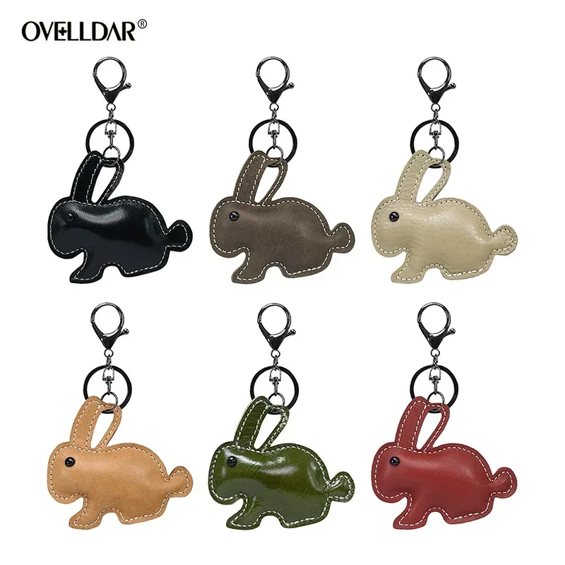 nouveau mignon en cuir de vache lapin porte-clés mini hommes et femmes sac à main pendentif à la mode porte-clés sac à bagages pièces accessoires