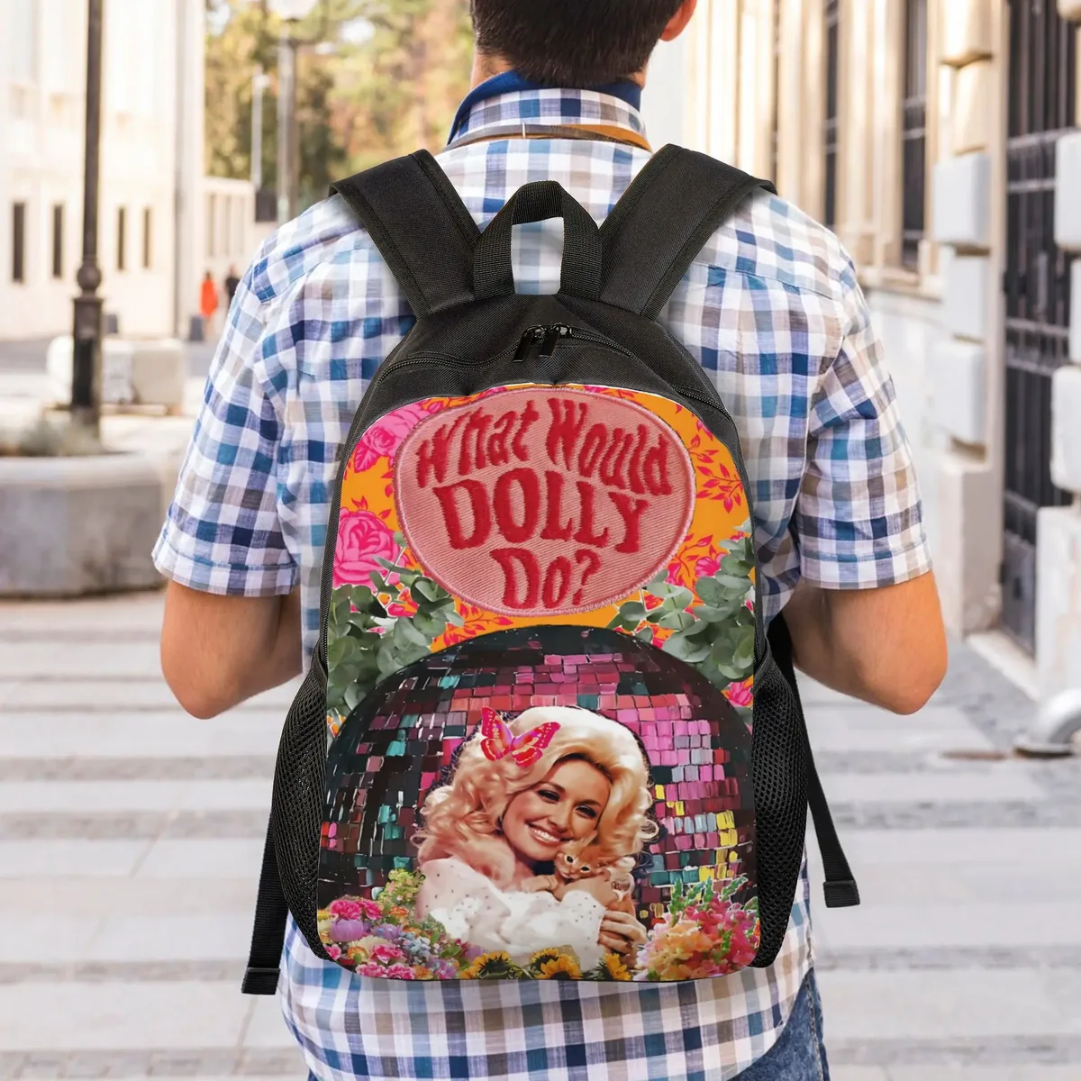 sac à dos fashion dolly parton, mochila, décontracté, pour le travail, le bureau, robuste, à bandoulière