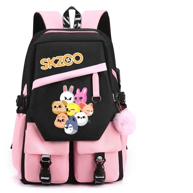 nouveau straykids sac à bandoulière étudiant sac à dos sac de loisirs voyage sac à dos skzoo sacs d'école garçons filles adolescents bookbag