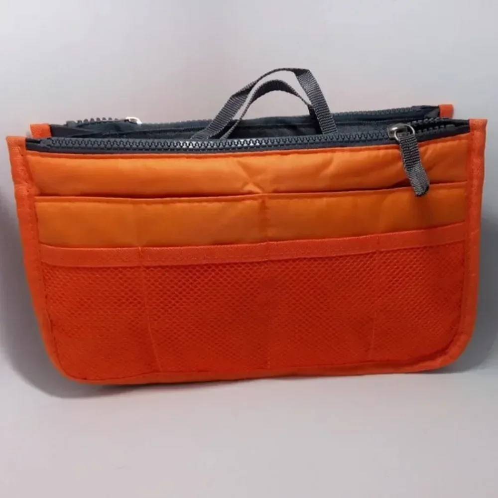 sac de maquillage multifonctionnel grande capacité, trousse de toilette portable à double fermeture éclair, sac de voyage, sac à lait maternel, sac cosmétique multi-poches