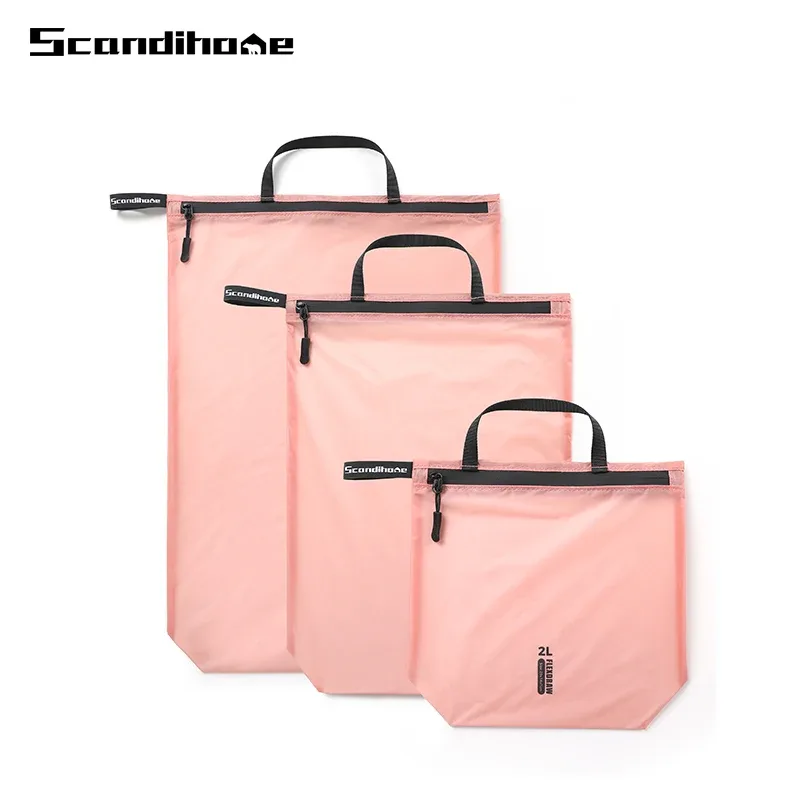 pochette de rangement étanche avec poignée à fermeture éclair pour vêtements, chaussures, accessoires, organisateur portable pour voyage, sport, randonnée