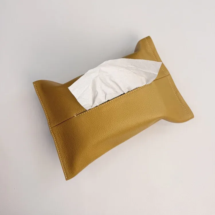 boîte à mouchoirs en cuir personnalisable avec lettres, en cuir de vachette pleine fleur, rangement coulissant pour mouchoirs, organisateur de voiture, fixation sur ceinture de sécurité