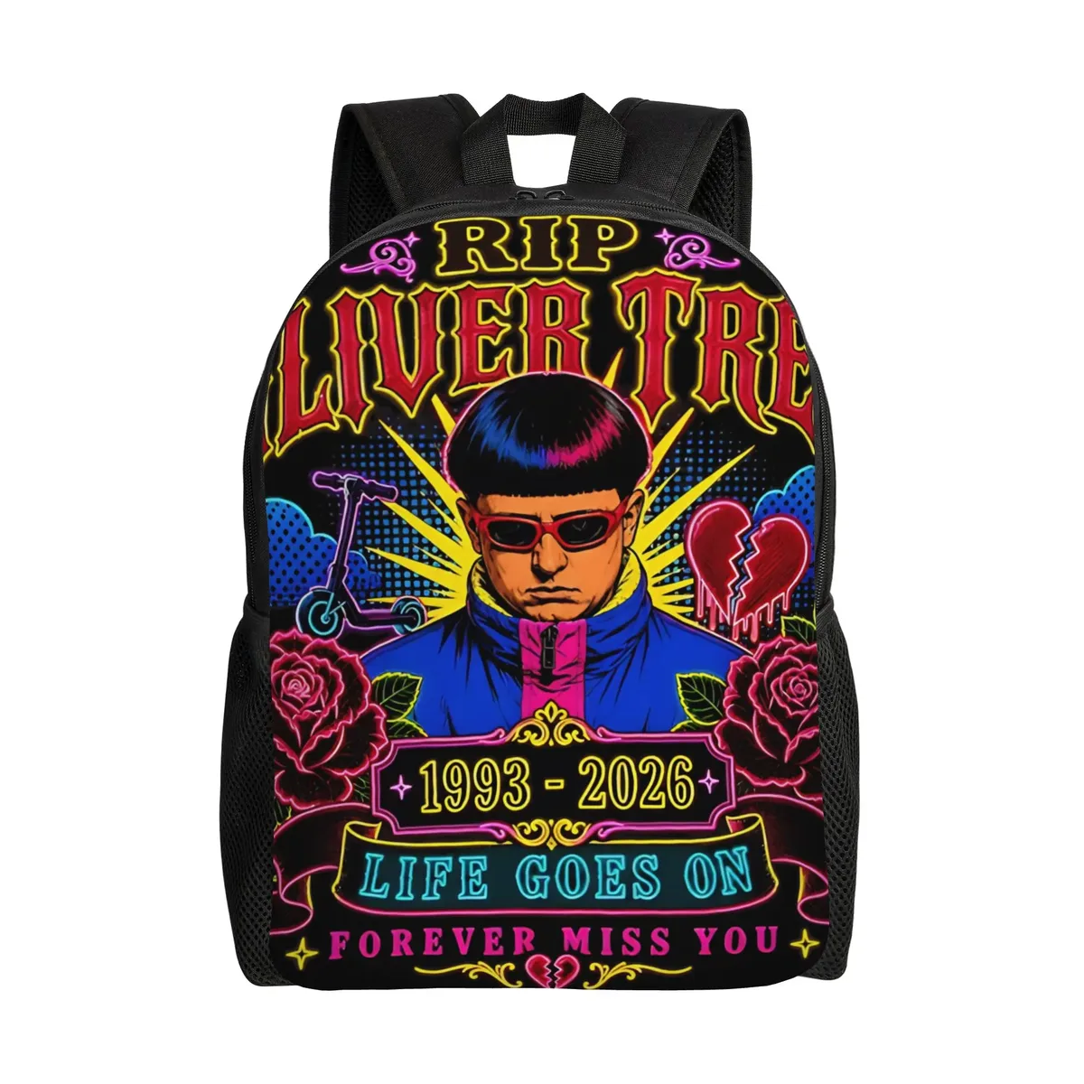oliver tree american singer rapper sac à dos pour hommes et femmes, sac à dos cool pour étudiants, randonnée, voyage, sac à bandoulière pour ordinateur portable, sport