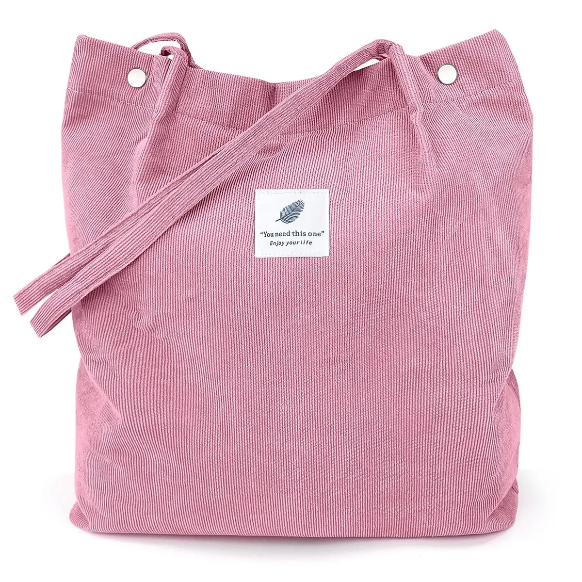 sac fourre-tout en velours côtelé, fourre-tout mignon pour femmes, sac à bandoulière avec poche intérieure pour le travail, la plage, les voyages et le shopping, l'épicerie