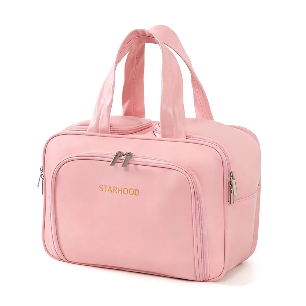 sac à cosmétiques de grande capacité, trousse de toilette portative étanche, organisateur de maquillage multi-compartiments, sac de rangement de maquillage