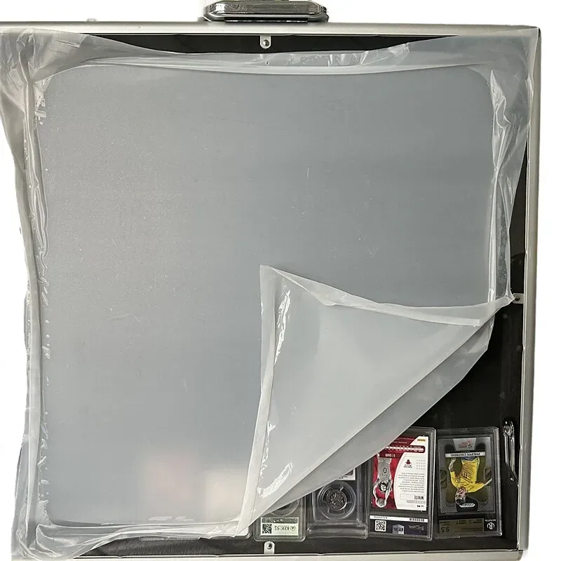 valise portable cartes puces objets de collection présentoir en alliage d'aluminium et vitrine acrylique transparent pour stand de marché