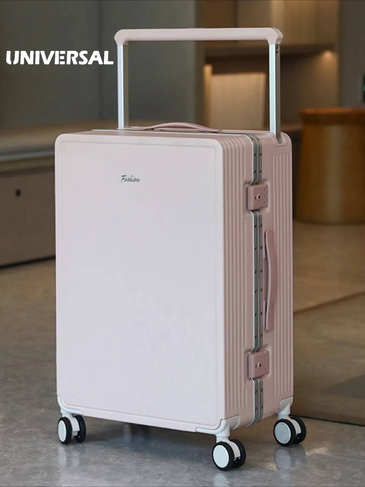 nouvelle valise de voyage haut de gamme 2026 à poignée télescopique large, avec cadre en aluminium, robuste et grande capacité, pour le transport en cabine