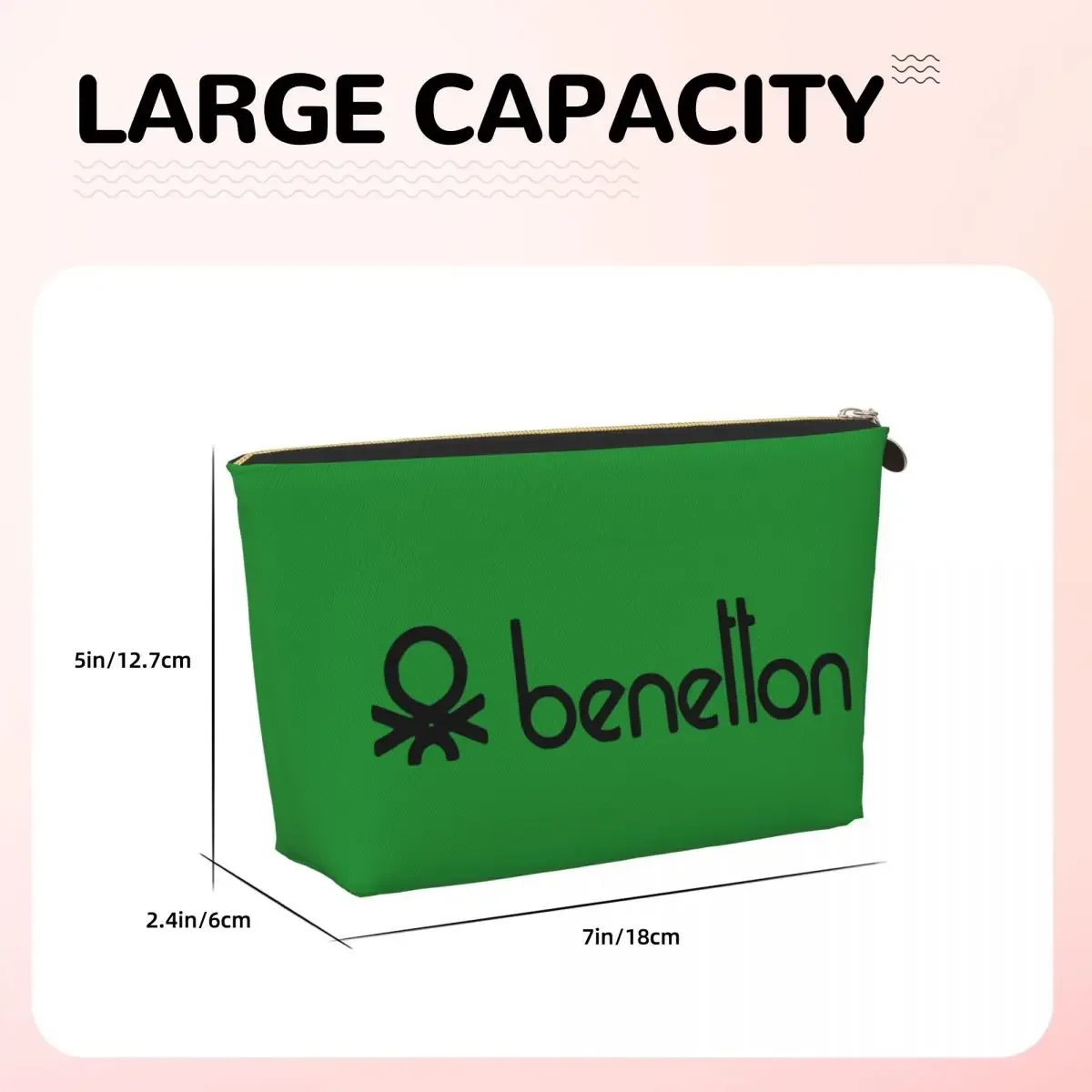 sacs à cosmétiques pour femmes, couleurs unies de benetton, pochette de rangement de maquillage de voyage, boîte de rangement de toilette, kit dopp