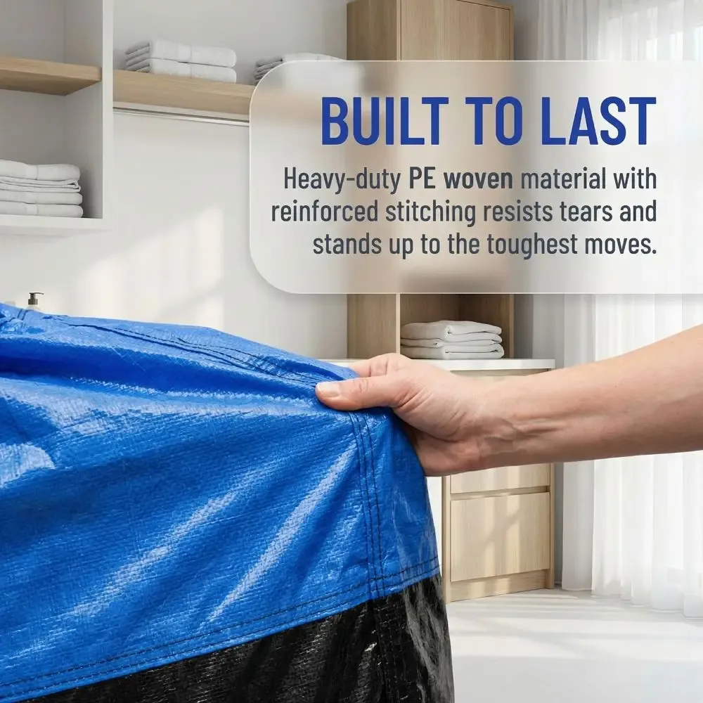 sac tissé imperméable pour la logistique, sac de transport express renforcé, sacs de déménagement grande capacité, sac d'emballage pour la maison