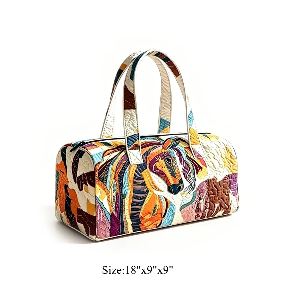 sac de voyage matelassé géométrique ethnique bohème, sac de week-end coloré à imprimé aztèque avec poignées, sac fourre-tout pour festival