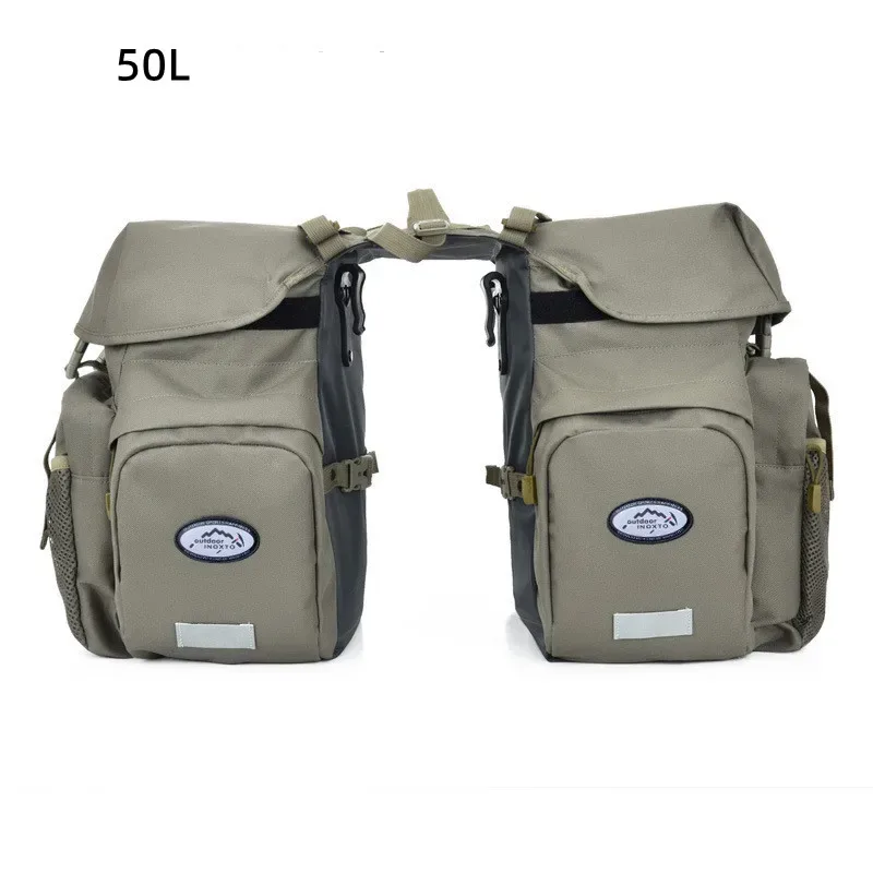 2026 sac de vélo 50l nylon vélo support arrière coffre vélo bagages siège arrière sacoche réfléchissant cyclisme stockage vélo accessoires
