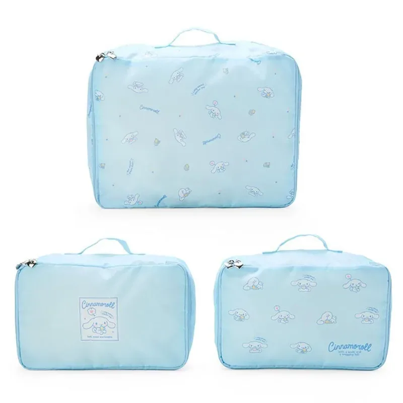 ensemble de 3 sacs de voyage tendance et populaires, sac de voyage mignon kuromi pour femmes, sac de rangement de grande capacité, sac à bagages 3 pièces