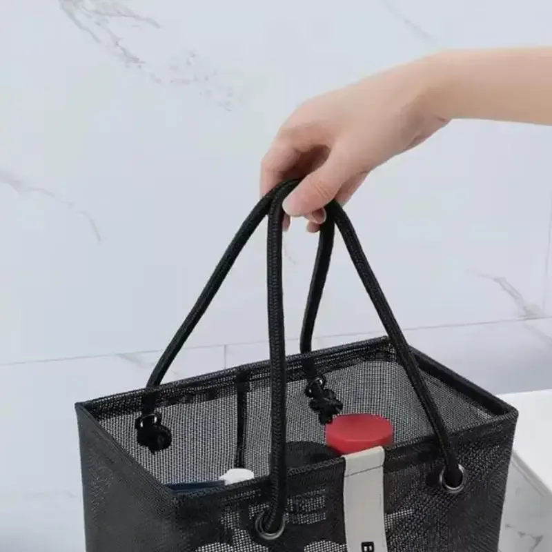 grand/petit sac de douche, trousse de toilette portable, fournitures dentaires pour hommes, trousse de toilette en maille, panier de rangement de voyage pour femmes, 2025