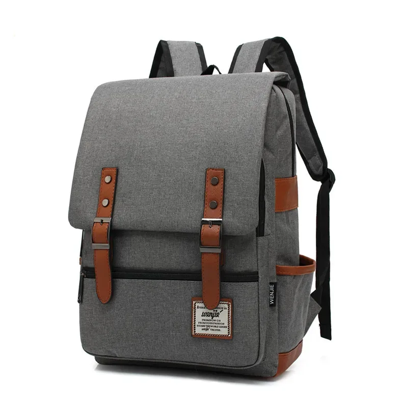 sac à dos vintage pour ordinateur portable de 16 pouces, sacs en toile pour femmes, sacs de voyage en toile pour hommes, sacs à dos décontractés rétro, sacs d'école pour adolescents