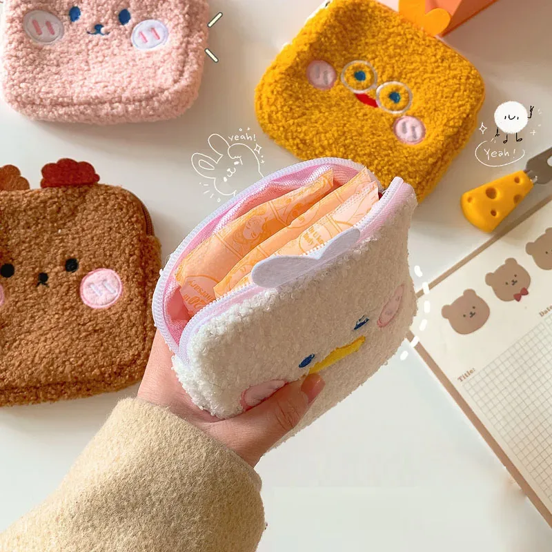 sac de serviettes hygiéniques portables pour femmes, organisateur de cosmétiques de voyage avec pochette pour tampons en coton, porte-tampon discret (essentiel pour filles)