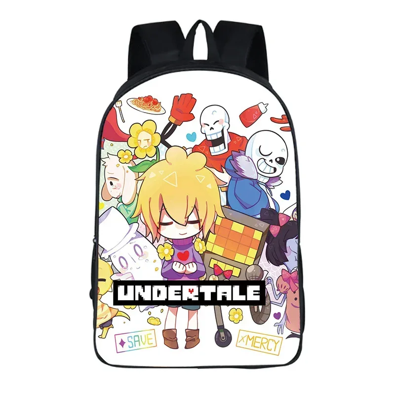 undertale dessin animé sac à dos sac d'école 40 cm/15.7 pouces sac à dos livre sacs ordinateur sac à dos pour garçon fille meilleur cadeau