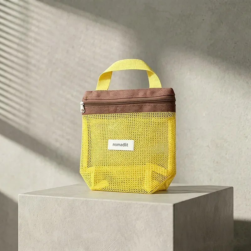 trousse de toilette portable, sac de voyage pour la natation, sac à cosmétiques, sac de voyage d'affaires, sac de plage en maille imperméable, sac de rangement pour le fitness