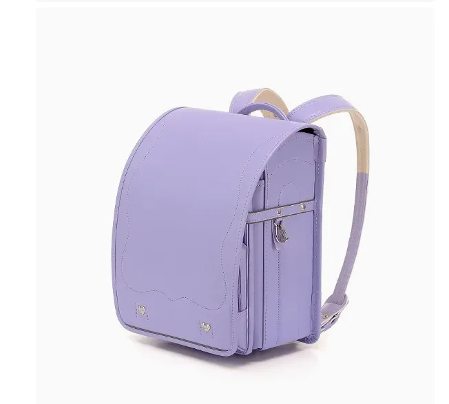 sac randoseru en cuir pu de style japonais pour enfants, sac à dos d'école primaire pour garçons et filles, sac à dos avec soutien de la colonne vertébrale