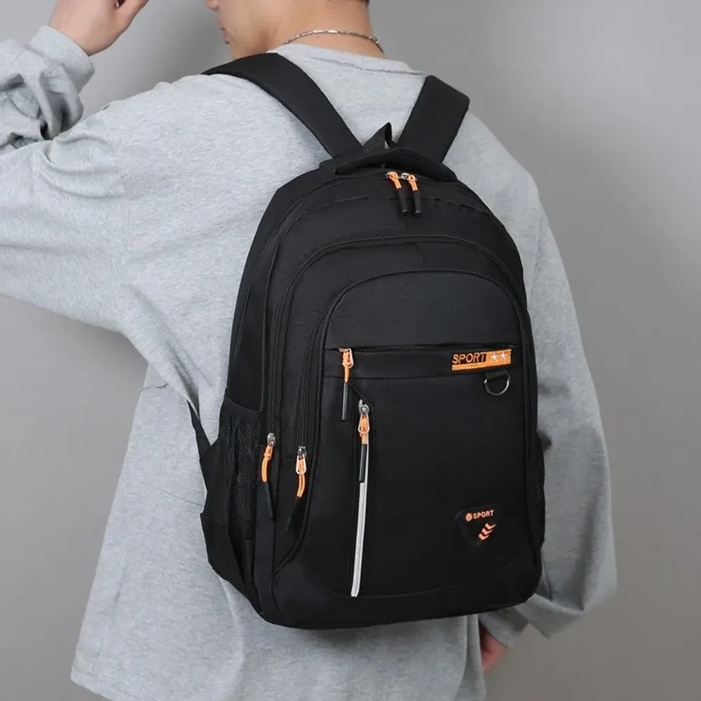 sac à dos unisexe pour étudiants, multi-poches, en nylon, sac à dos de voyage, compartiments multiples, sac à dos professionnel multi-couches
