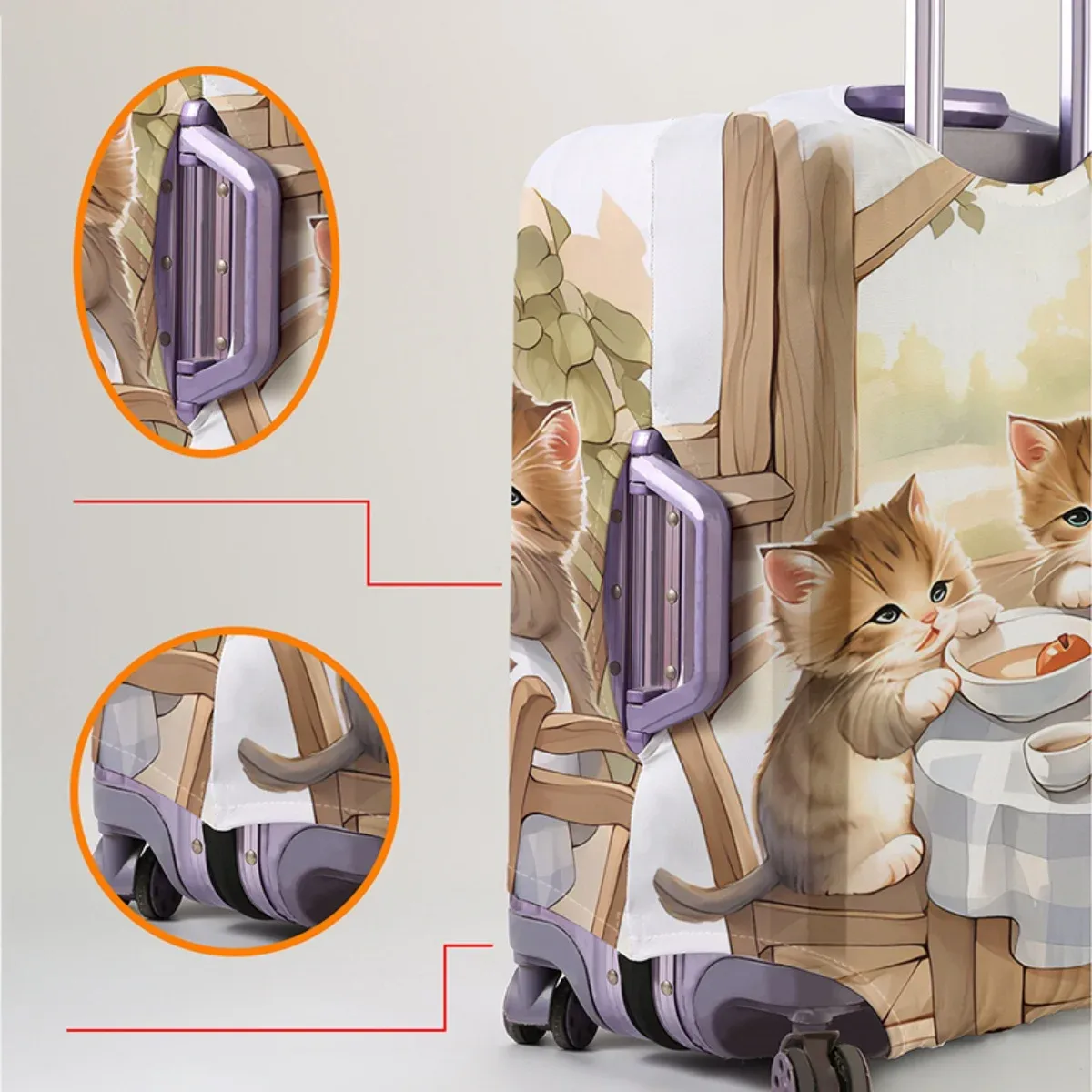 housse de protection pour bagages avec imprimé de dessin animé