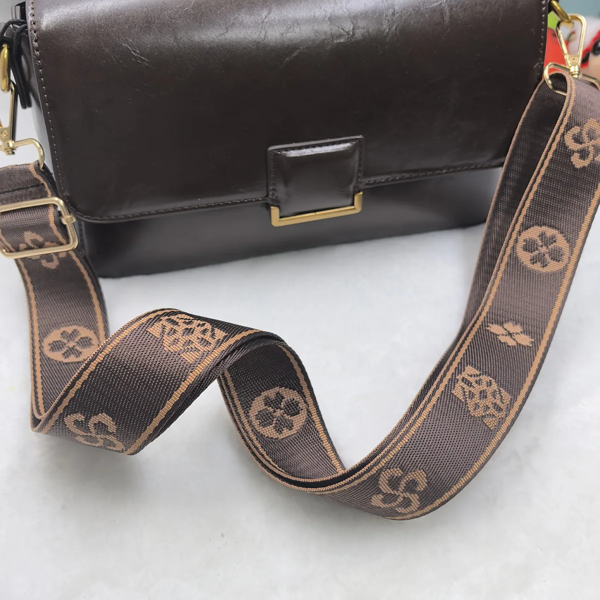 Bandoulière de style floral rétro, adaptée aux sacs bandoulière et sacs à main pour hommes et femmes