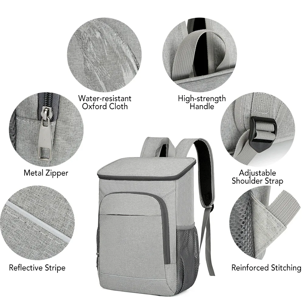 sac à dos isotherme de 30l, étanche, pour le déjeuner, les pique-niques, le camping, la randonnée, la plage