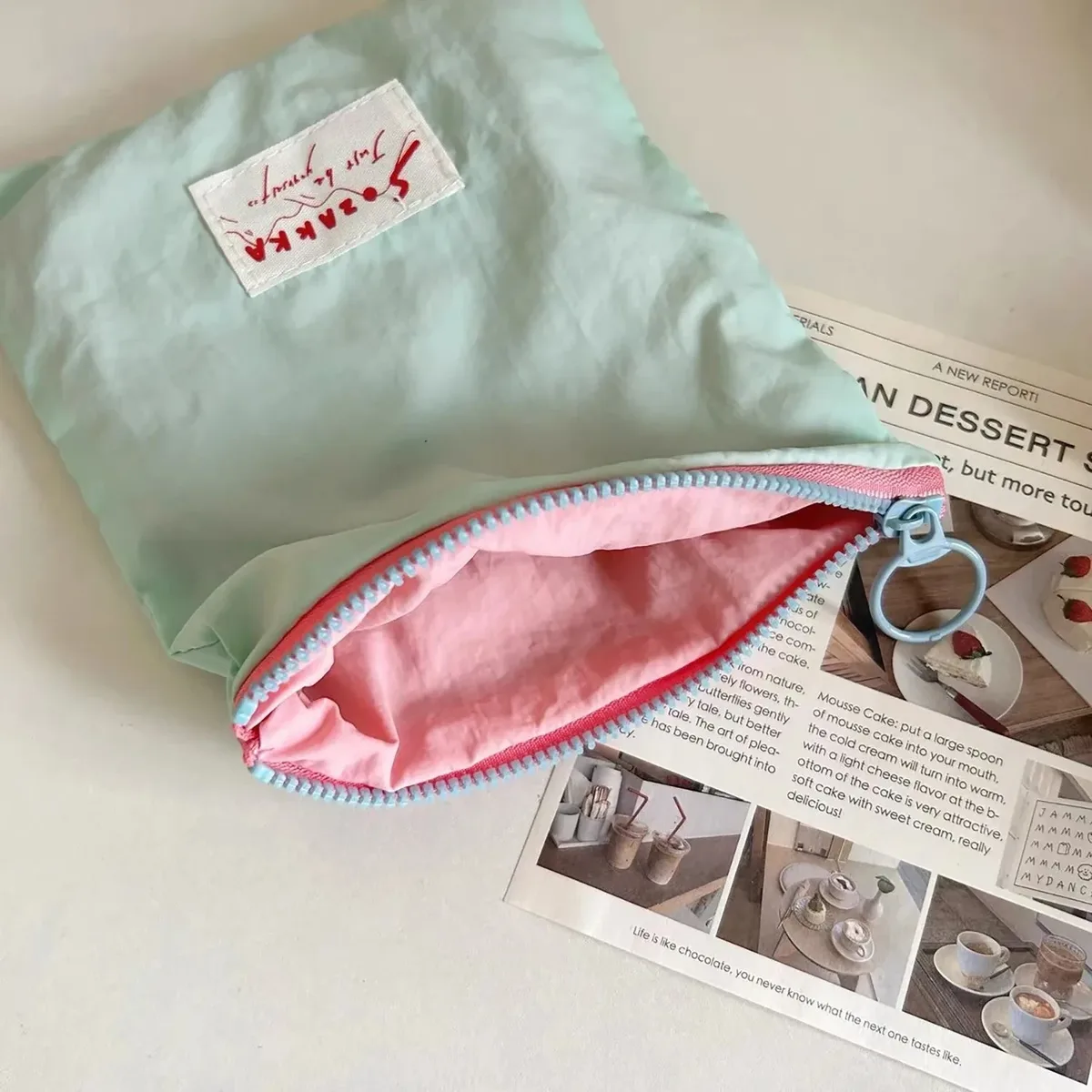 coréen kawaii voyage cosmétique rouge à lèvres porte-monnaie sac de rangement mignon maquillage sacs à main femmes portefeuille porte-crayon organisateur pochette sacs