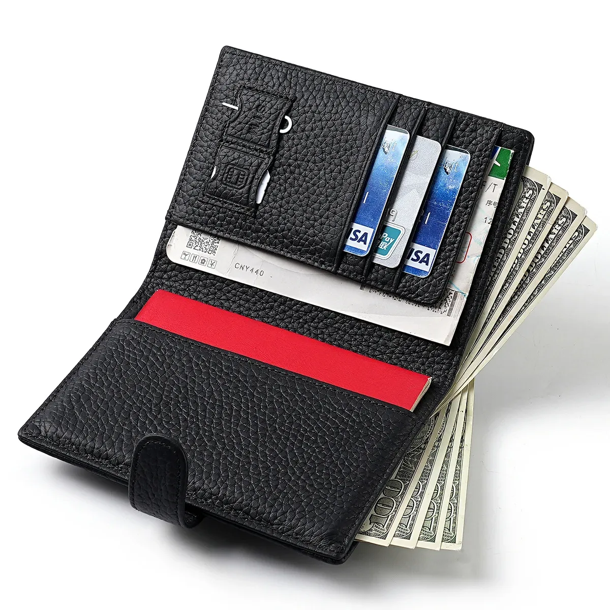 porte-passeport de luxe en cuir véritable, portefeuille de voyage, blocage rfid, sac pour cartes, porte-billet, accessoires de voyage pour femmes et hommes