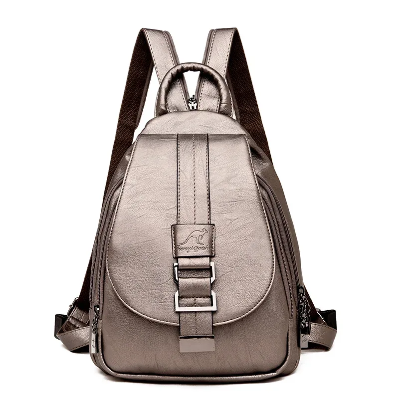 mode en cuir souple femmes sac à dos de haute qualité durable femme voyage sac à dos fermeture éclair bandoulière conception femmes sac à dos