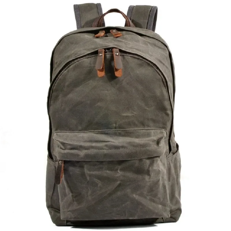 nouveaux sacs à dos unisexes en toile cirée imperméable de créateur, sacs à dos vintage pour hommes, sacs à dos de voyage antivol pour femmes, sacs d'école rétro