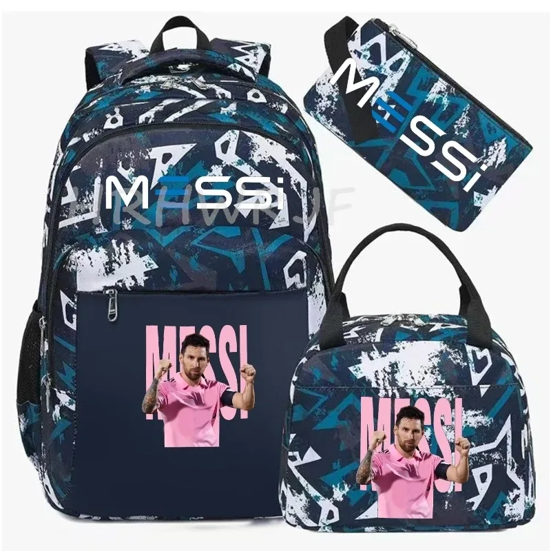 sac à dos de football messi, camouflage, pour garçons et filles, sac de voyage multifonctionnel, grande capacité, sac d'école pour femmes et hommes, sac à dos pour ordinateur portable usb, mochilas
