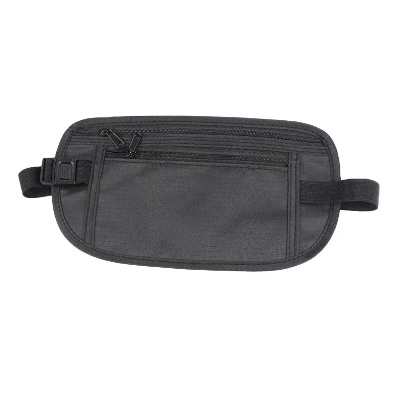 sac de taille invisible pour passeport de voyage, pochette de ceinture d'argent, portefeuille de sécurité caché, sac de rangement de cadeau, support de téléphone de sport