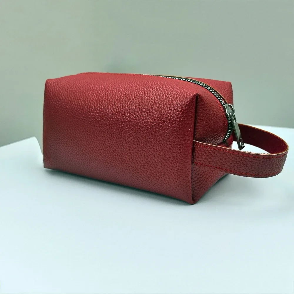 trousse de toilette de voyage portable en cuir pu, grande capacité, avec fermeture éclair, logo personnalisé, gravure de nom, vente en gros, luxe