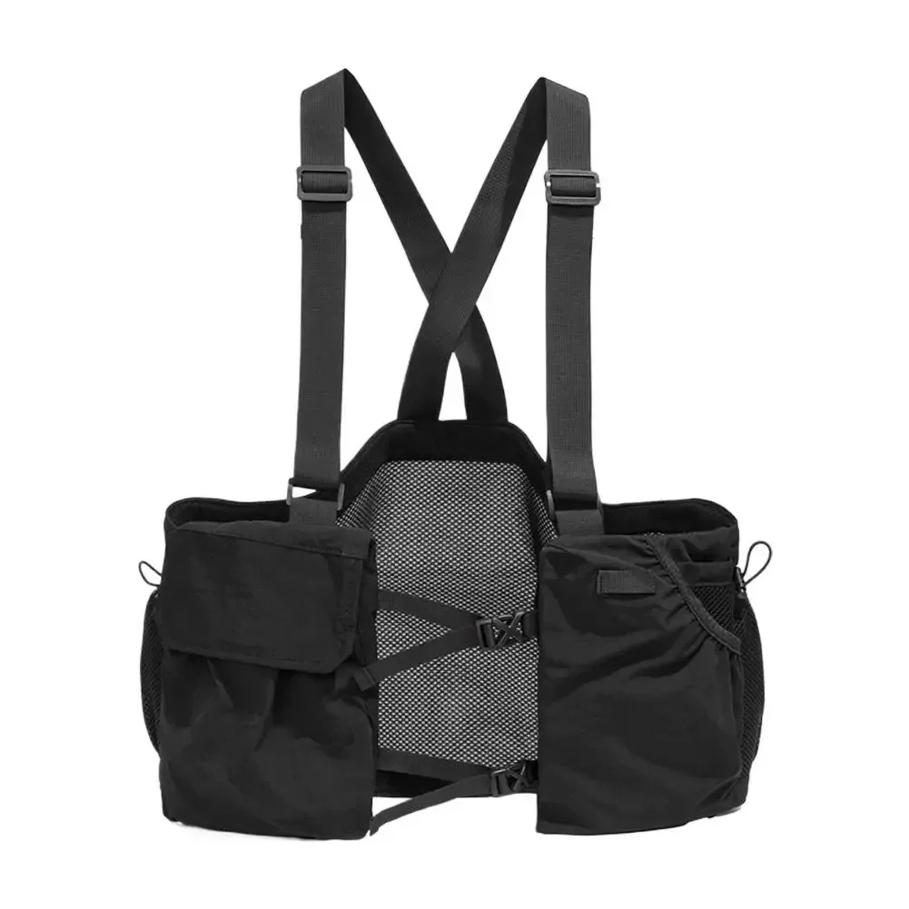 sac de cyclisme extérieur léger, gilet de course, sac à dos pour la randonnée, la course à pied et le marathon, sac de poitrine avec poche de rangement pour téléphone et gobelet