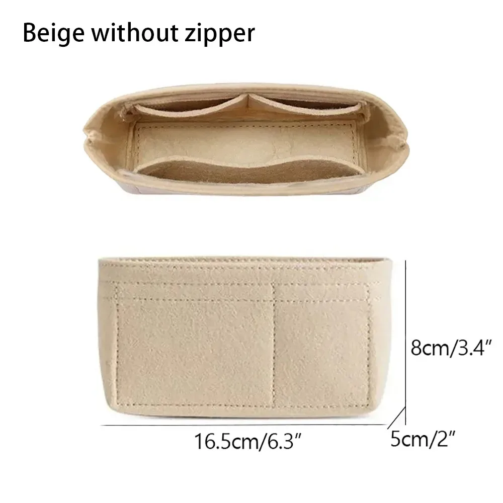 sacs de rangement durables, 1 pièce, sac d'insertion en feutre, sac de voyage portable, sac multi-poches, organisateur pour mini sac longchamp