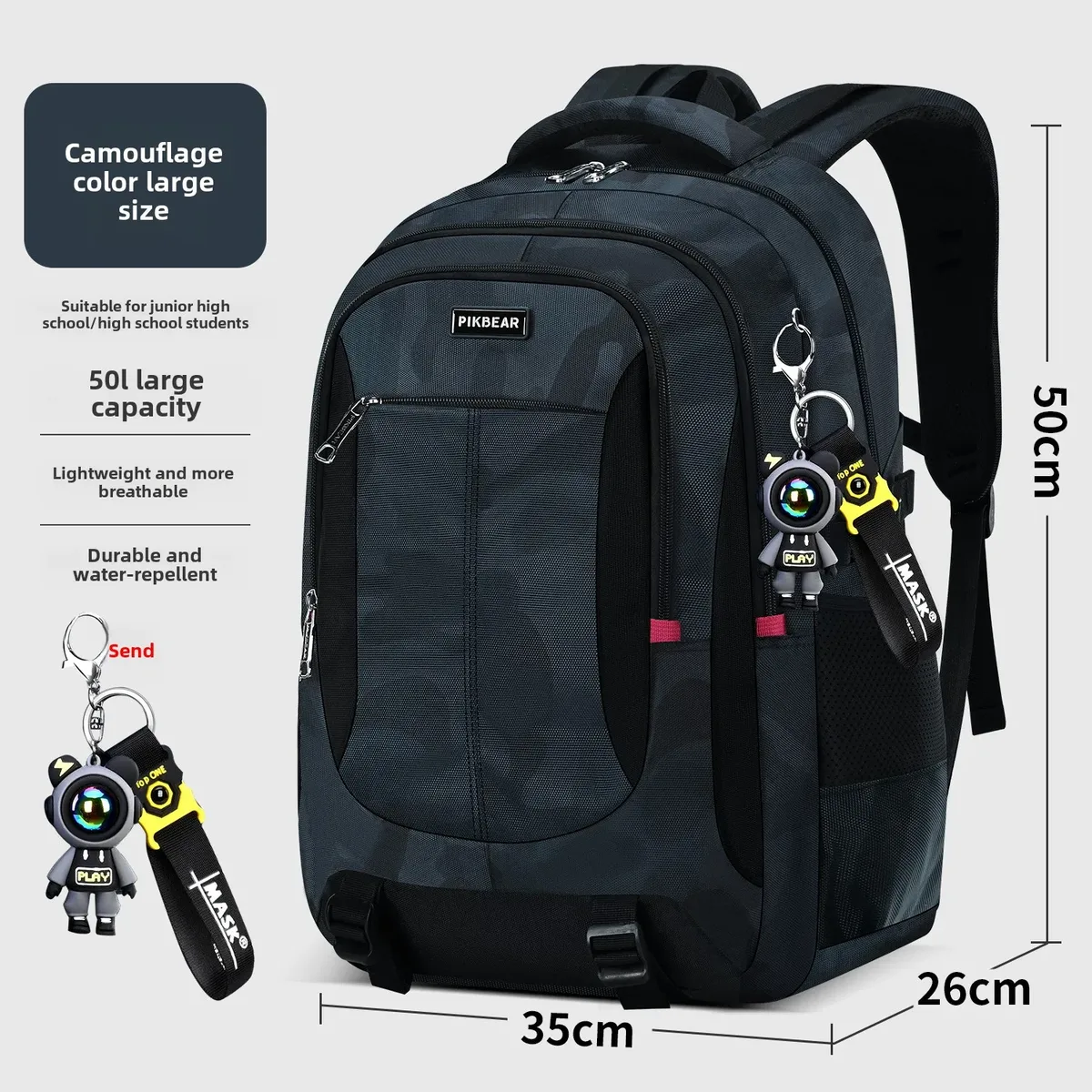 astronaute pendentif orthopédique hommes ordinateurs portables sac à dos adolescents camouflage cartable primaire sacs à dos imperméables étudiants sacs d'école