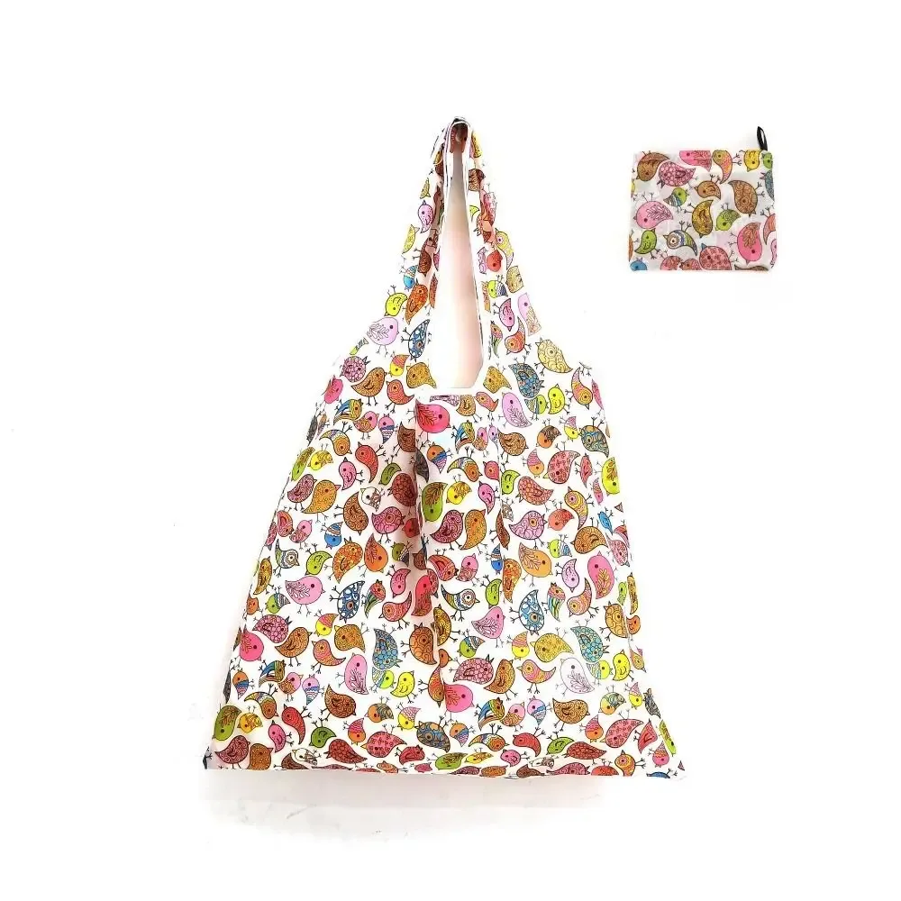 sac de shopping pliable de grande capacité, léger, lavable, sac fourre-tout recyclable, sac de rangement portable, respectueux de l'environnement